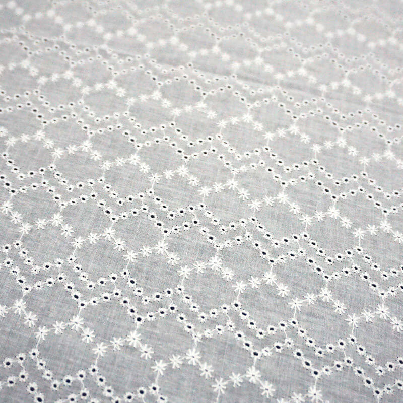 Eyelet Dress Women's Embroidered Fabric for Women's Wear Wholesale Sup 5